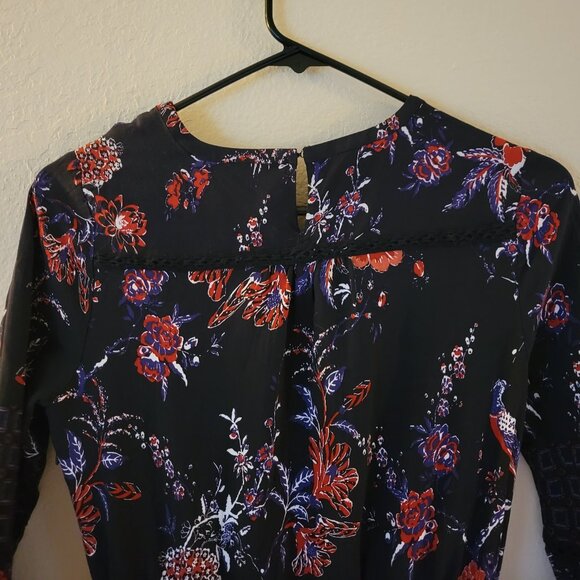 Anthropologie Maeve Espoir Floral Bird Print Boho Jumpsuit Size 2 EUC - Picture 8 of 12